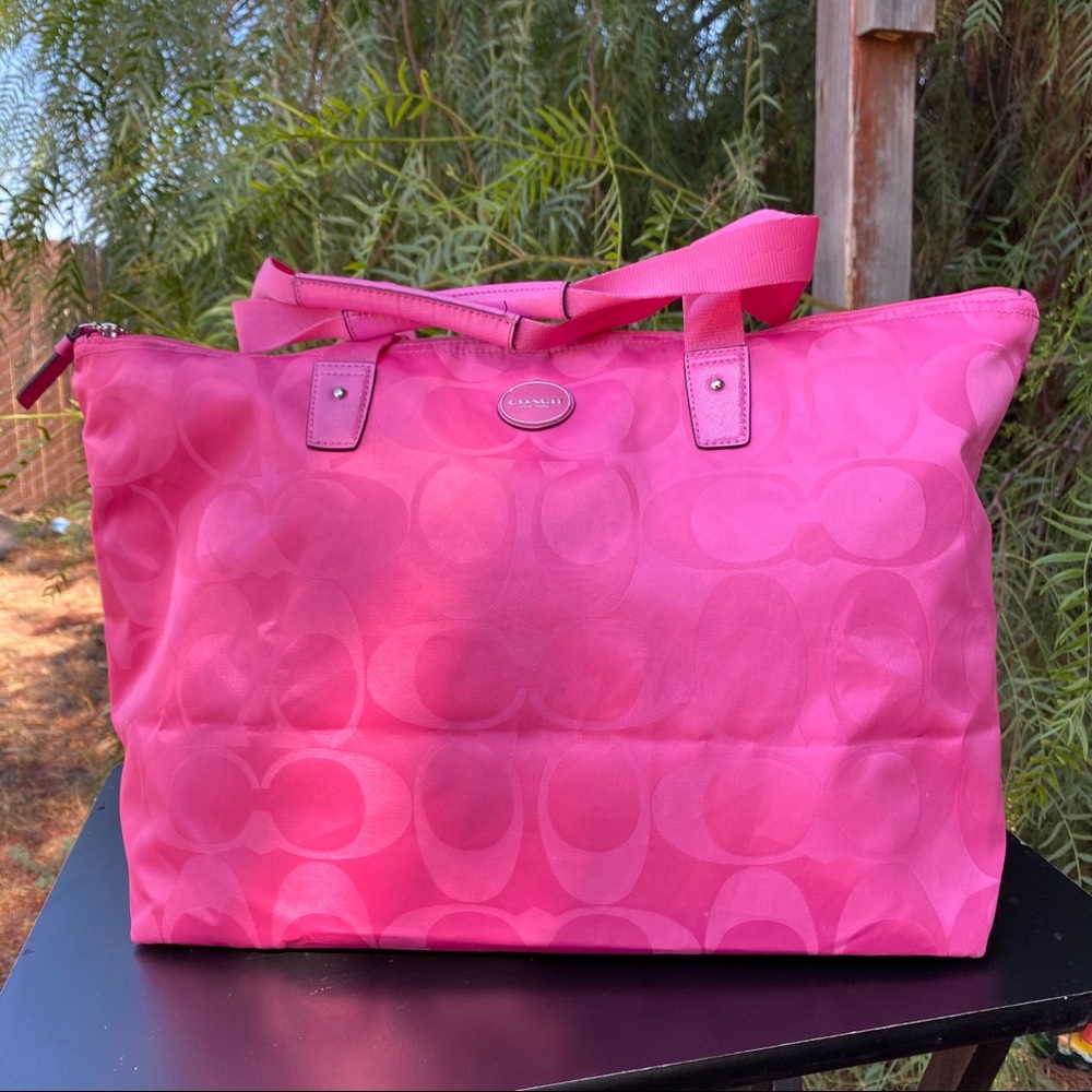 COACH Getaway Signature Nylon Packable Weekender
